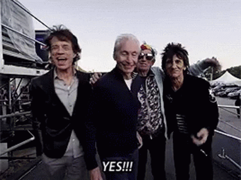 Mick Jagger And His Friends GIF