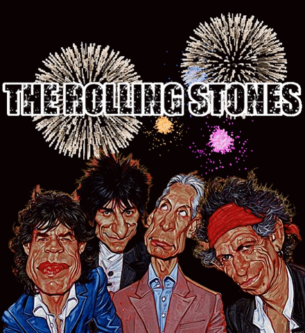 Mick Jagger Rolling Stone Fireworks GIF