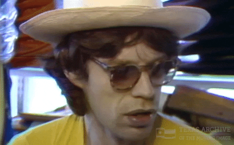 Mick Jagger Rolling Stones Dark Shades GIF