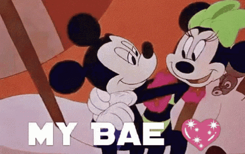Mickey and Minnie Mouse My Bae