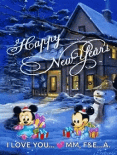Mickey And Minnie New Year GIF