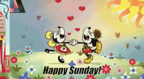 Mickey & Minnie Happy Sunday GIF