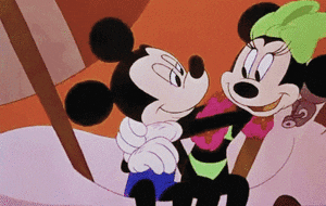 Mickey Minnie Mouse Kissing GIF