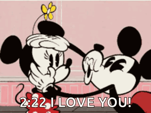 Mickey Mouse And Minnie Mouse Saying I Love You GIF
