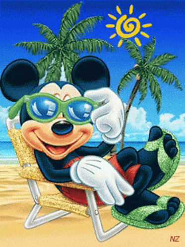 Mickey Mouse At The Ocean GIF