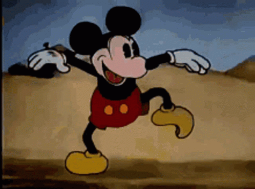 Mickey Mouse Dancing In Desert GIF
