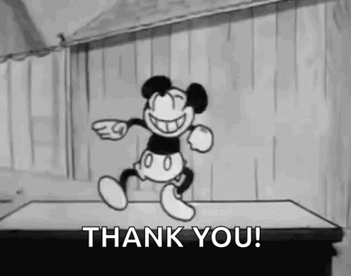 Mickey Mouse Dancing Saying Thank You