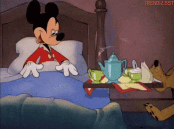  Mickey Mouse Disney Pluto Desayuno GIF
