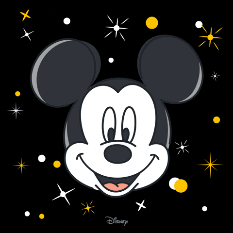 Mickey Mouse Face Red Background