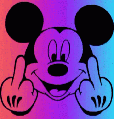 Mickey Mouse Giving Middle Finger