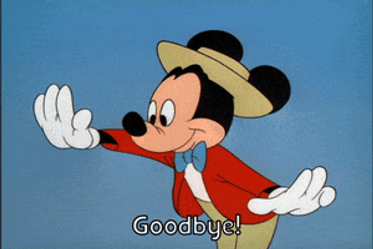 Mickey Mouse Goodbye GIF