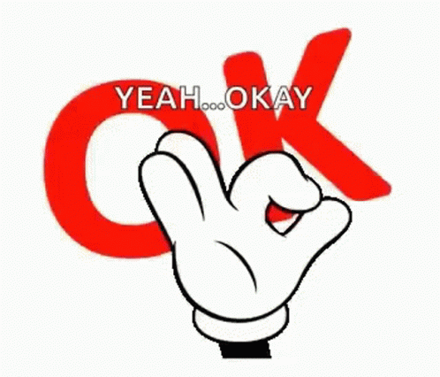 Mickey Mouse Hand Making OK Sign GIF