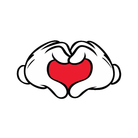 Mickey Mouse Hands Making Heart