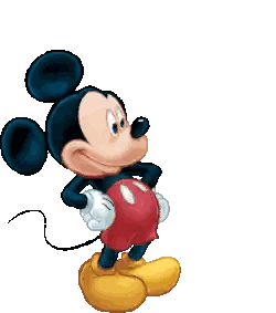 Mickey Mouse Holding Dumbbell