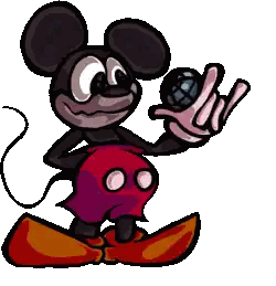 Mickey Mouse Holding Microphone