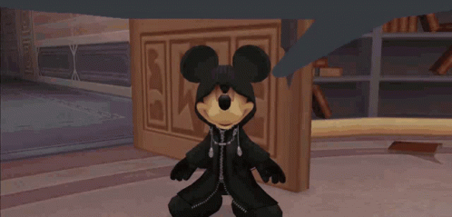 Mickey Mouse In Black Hooded Jacket GIF