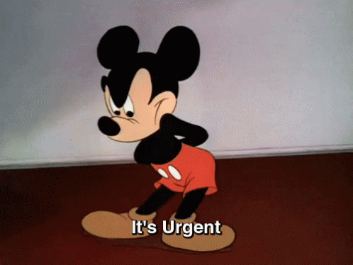 Mickey Mouse In Urgent GIF