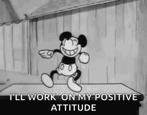 Mickey Mouse Is Dancing And Smiling In A Black And White Cartoon . GIF