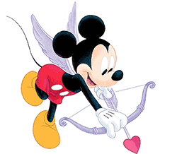 Mickey Mouse Is Flying With A Bow And Arrow GIF