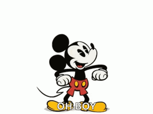 Mickey Mouse Jumping Fist Pump Oh Boy