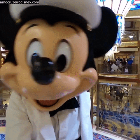 Mickey Mouse Mascot Sending Kisses GIF