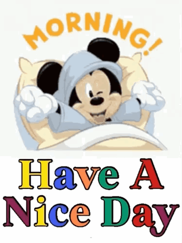 Mickey Mouse Morning Have A Nice Day GIF