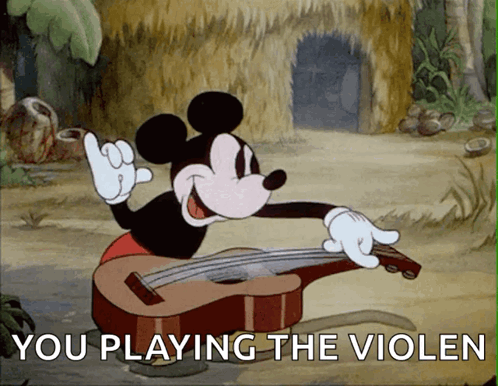 Mickey Mouse Playing Violin You Playing the Violin