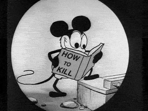 Mickey Mouse Reading How To Kill Book GIF