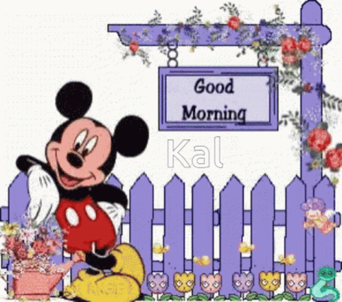 Mickey Mouse Saying Good Morning GIF
