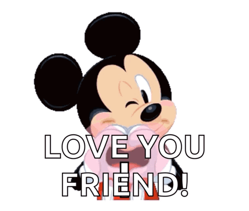 Mickey Mouse Saying Love You Friend GIF