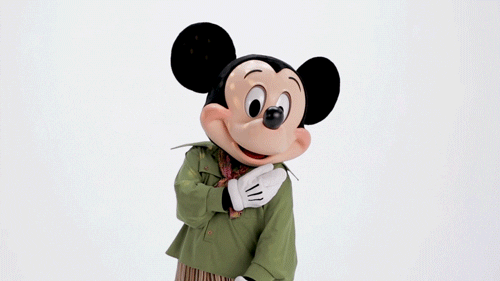 Mickey Mouse Shoulder Brush GIF