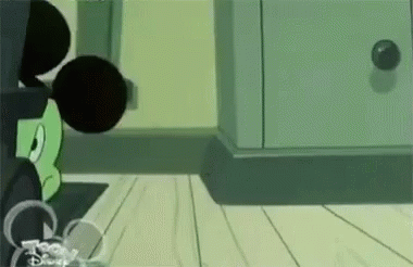 Mickey Mouse Sneaking In GIF