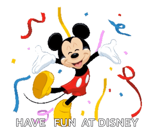 Mickey Mouse Surrounded by Confetti