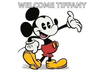 Mickey Mouse Thumbs Up Welcome Tiffany