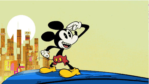 Mickey Mouse Train Ride GIF