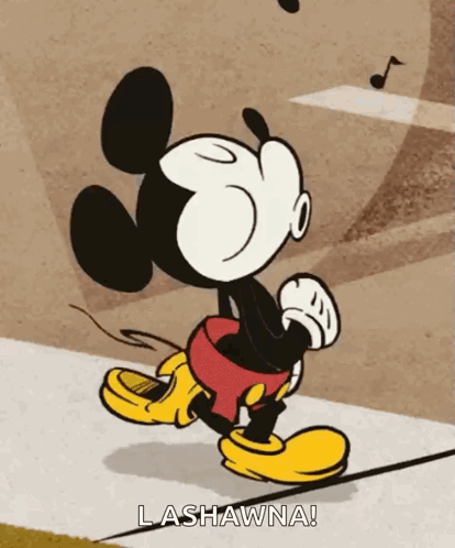 Mickey Mouse Walking With Lashanna GIF