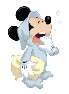 Mickey Mouse Yawning with Pillow Pajamas