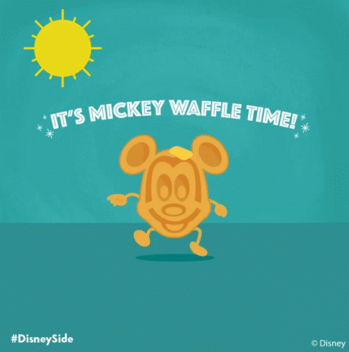 Mickey Waffle Saying It's Mickey Waffle Time