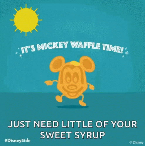 Mickey Waffle Saying It's Mickey Waffle Time