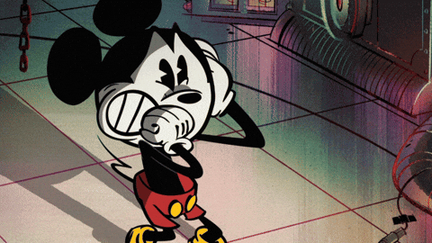 Micky Mouse Scared And Nervous Meme GIF