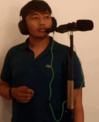 Microphone Surrounded By Fire And Water Saying Fire Music GIF