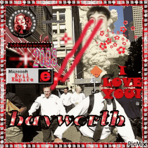 Microsoft Evil Empire Poster I Love You Bayworth