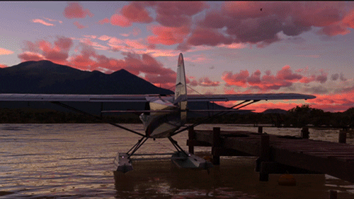 Microsoft Flight Simulator Aesthetic Lake GIF
