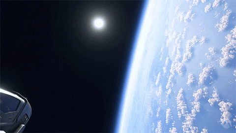 Microsoft Flight Simulator Flying Outer Space GIF