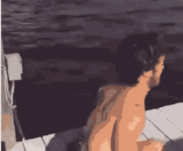 Midget Short Man Jump Dive Swimming Ocean GIF
