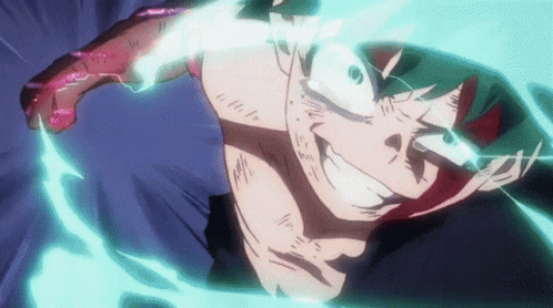 Midoriya Punching An Enemy GIF