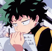 Midoriya Writing A Journal GIF