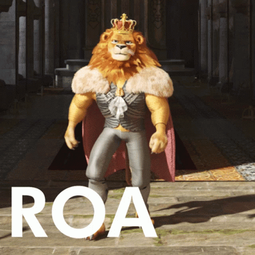 Mighty King Lions Roaring GIF
