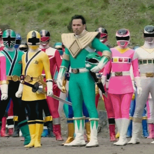 Mighty Morphin Power Rangers Assemble GIF