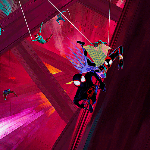 Miguel O'hara Got Attacked By Many GIF